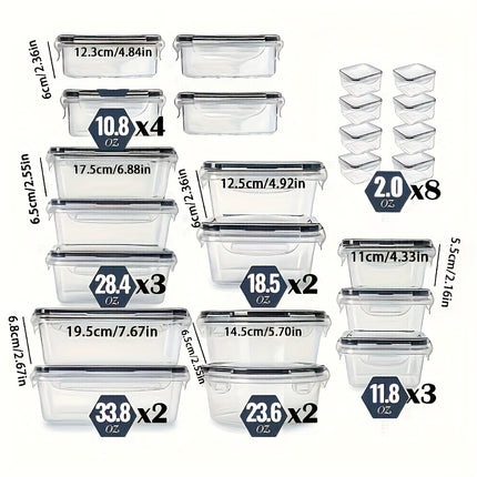 48pcs Food Storage Box Set