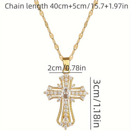 Elegant Cross Pendant Necklace