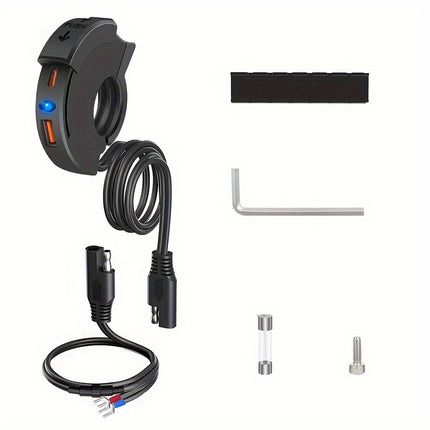 Motorcycle Fast USB Charger – Dual Ports for All Devices