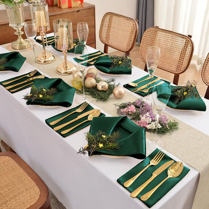 6/12pcs Luxury Soft Satin Napkins
