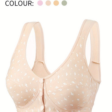 Comfort-Fit Front-Closure Vest Bra
