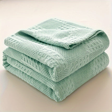 100% Cotton Waffle Blanket - Soft & Skin-Friendly
