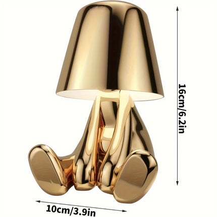 Golden Thinker LED Table Lamp with USB & Touch Control