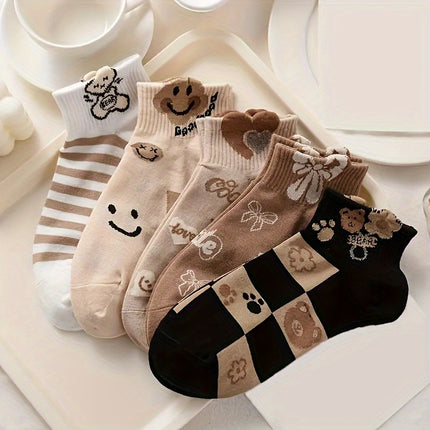 Cute 3D Bear & Heart Socks
