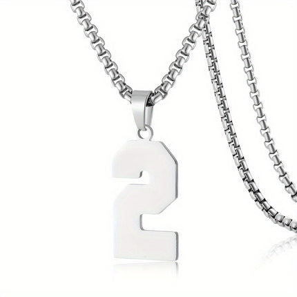 Men's Sports Number Pendant Necklace