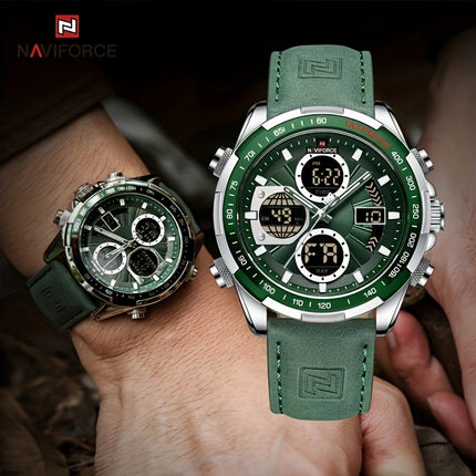 Multi-Functional Leather Quartz Watch
