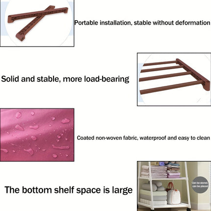 Mobile Multi-Tier Garment Rack with Wheels and Shelves