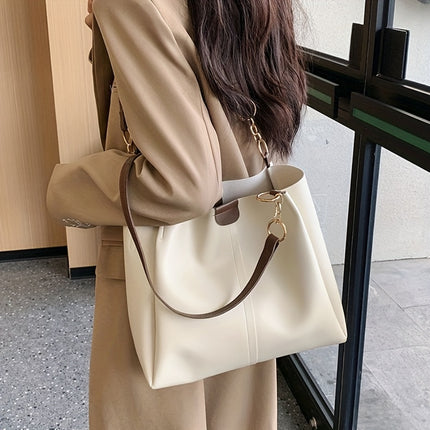 Stylish Faux Leather Tote Bag – Spacious & Versatile - Monti Bargains