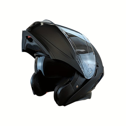 Dual Visor Flip-Up Motorcycle Helmet – Stylish & Safe