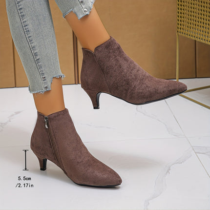Elegant Pointed Toe Ankle Boots