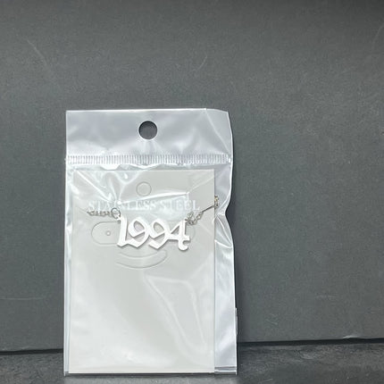 Custom Birth Year Stainless Steel Necklace