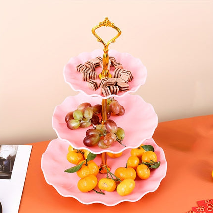 Three-Layer Candy Plate – Festive & Elegant Table Display!