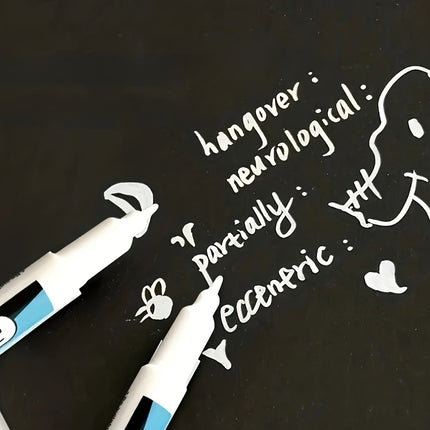 3pcs White Marker Pens for Crafts