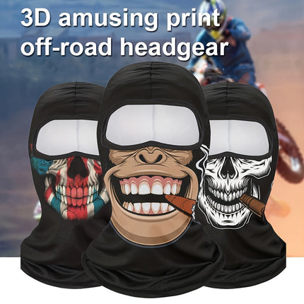 Ghost Skull Balaclava Mask - UV Protection & Windproof