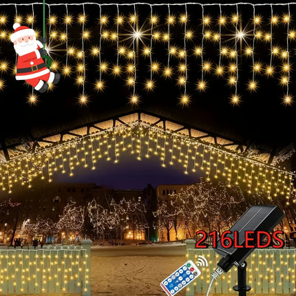 Solar Curtain Lights - Stunning Outdoor Atmosphere 5.0meter x 60cm