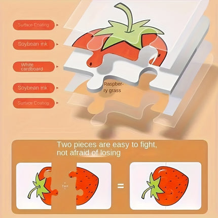 32-Piece Animal & Fruit Puzzle Set - Monti Bargains