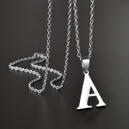 Minimalist Alphabet Stainless Steel Necklace