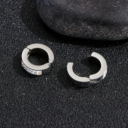 Trendy Men's Cubic Zirconia Ear Clips