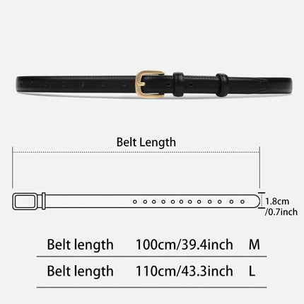 Simple Pin Buckle Skinny Belt