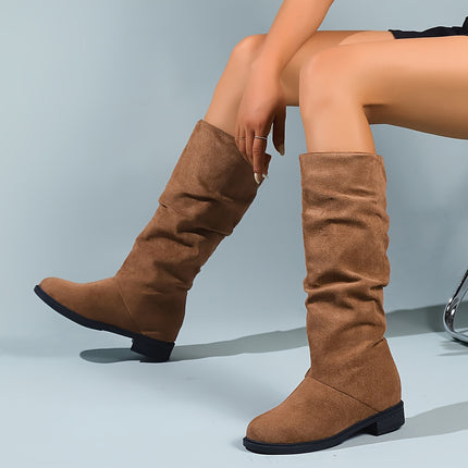 Stylish Slouchy Mid-Calf Boots