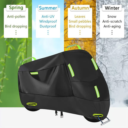 Universal All-Season Motorcycle Cover - Waterproof & UV Protection