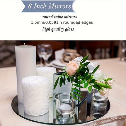 12-Pack Round Acrylic Mirror Plates