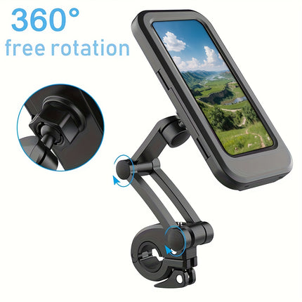 Waterproof 360° Motorcycle Phone Mount – Secure, Adjustable Holder