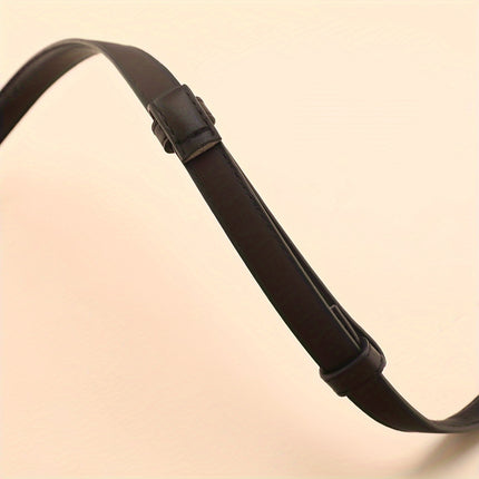Stylish Buckle Thin PU Belt