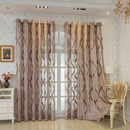 Elegant Coffee Sheer Curtains