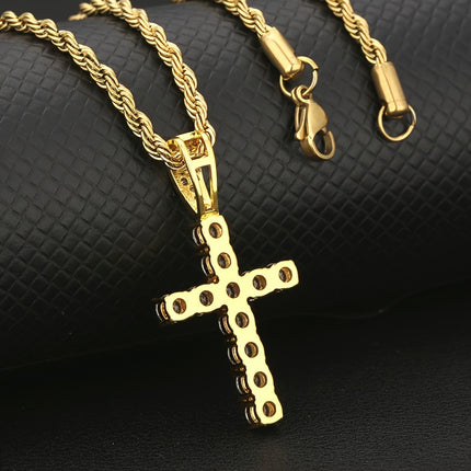 ICED CHICS Golden Cross Necklace
