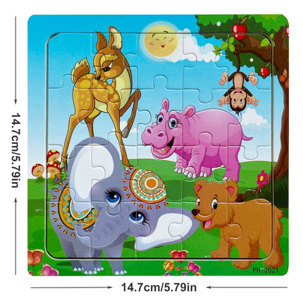 20-Piece Wooden Jigsaw Puzzles – Fun Learning for Kids! - Monti Bargains