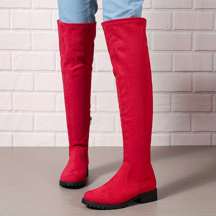 Chic Chunky Heel Over-the-Knee Boots