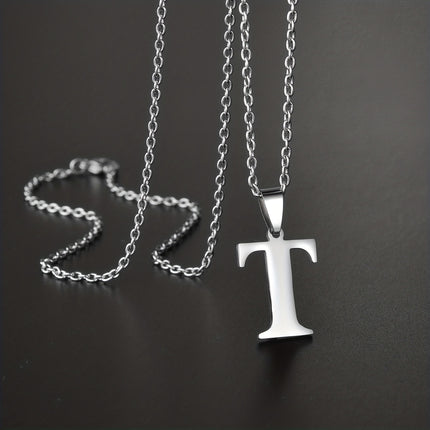 Minimalist Alphabet Stainless Steel Necklace