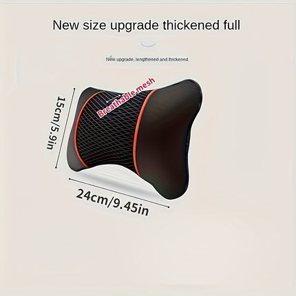Faux Leather Knitted Car Headrest Pillow for Neck Support