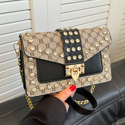 Elegant Plaid Crossbody Shoulder Bag