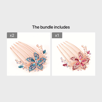 Alloy Diamond Insert Hair Comb – Elegant Ponytail Holder