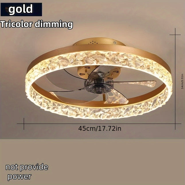 LED Tri-Color Ceiling Fan Light – Modern Elegance & Comfort