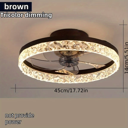 LED Tri-Color Ceiling Fan Light – Modern Elegance & Comfort