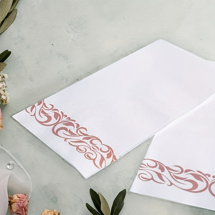 100pcs Elegant Disposable Linen-Feel Napkins