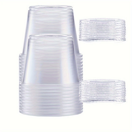 20/40pcs 9oz Clear Disposable Plastic Cups with Lids