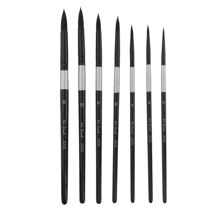 7pc Squirrel Hair Watercolor Brush Set