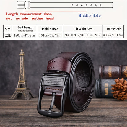 Men's Black Leather Belt
