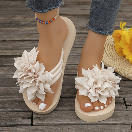 Flower Decor Flip Flops