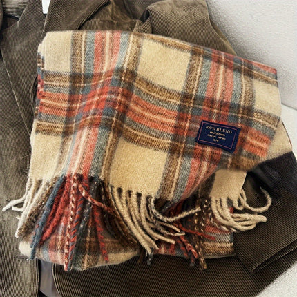 Elegant British Plaid Fall/Winter Scarf