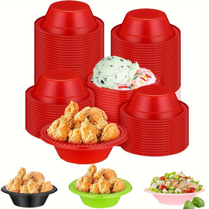 30/10 Pack High-Index Plastic Geometric Pattern Bowls