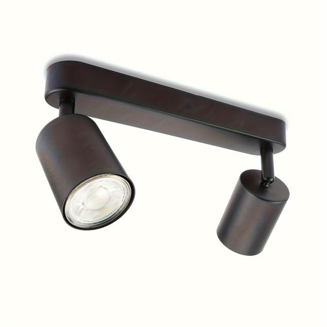 LED Rotating Ceiling Spotlight – Vintage 2-Bulb Design