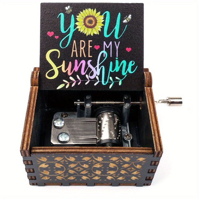 “You Are My Sunshine” Wooden Music Box - Timeless Gift
