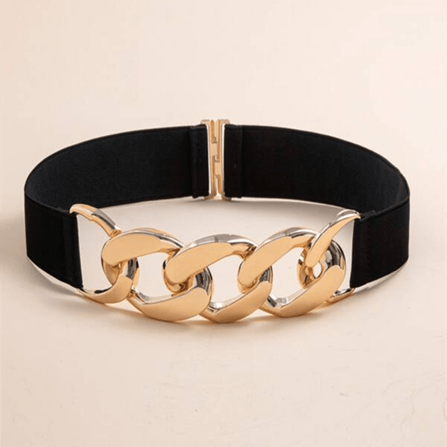 Golden Chain Wide Waist Belt