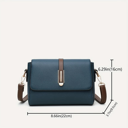 Retro Color Contrast Crossbody Bag