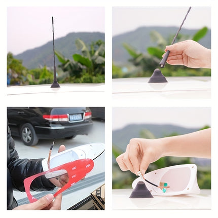 No-Drill Shark Fin Car Antenna - Enhanced Signal & Style